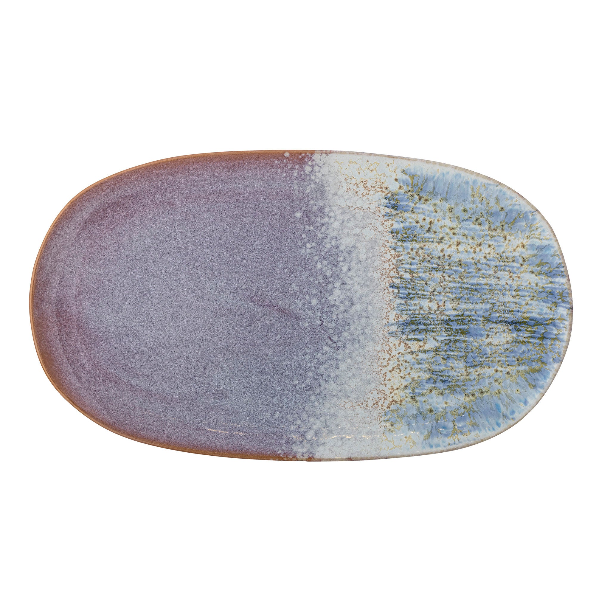 Kreative Sammlung Cloe Tablett, Blau, Steinzeug