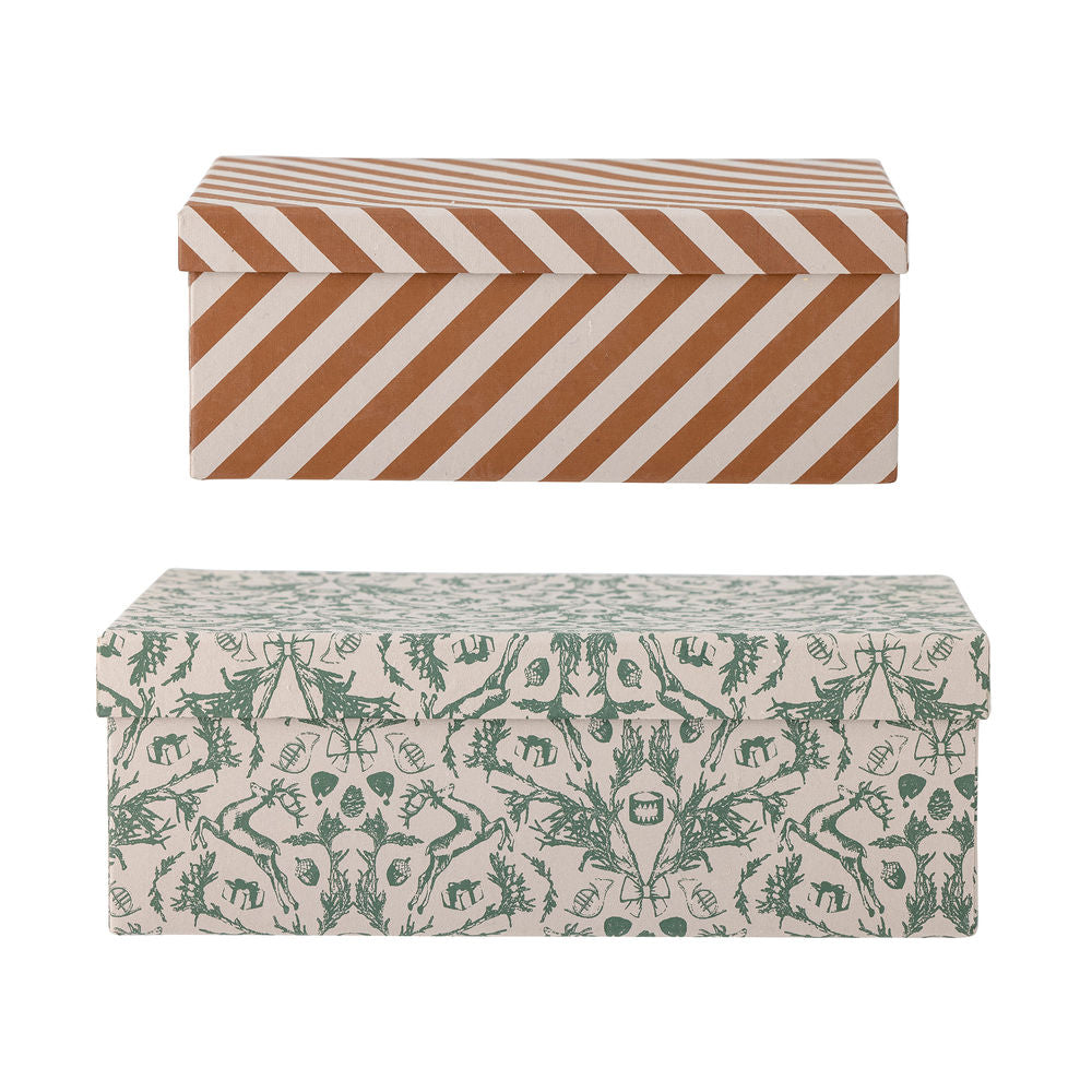 Bloomingville Mariannoos avec couvercle, vert, papier