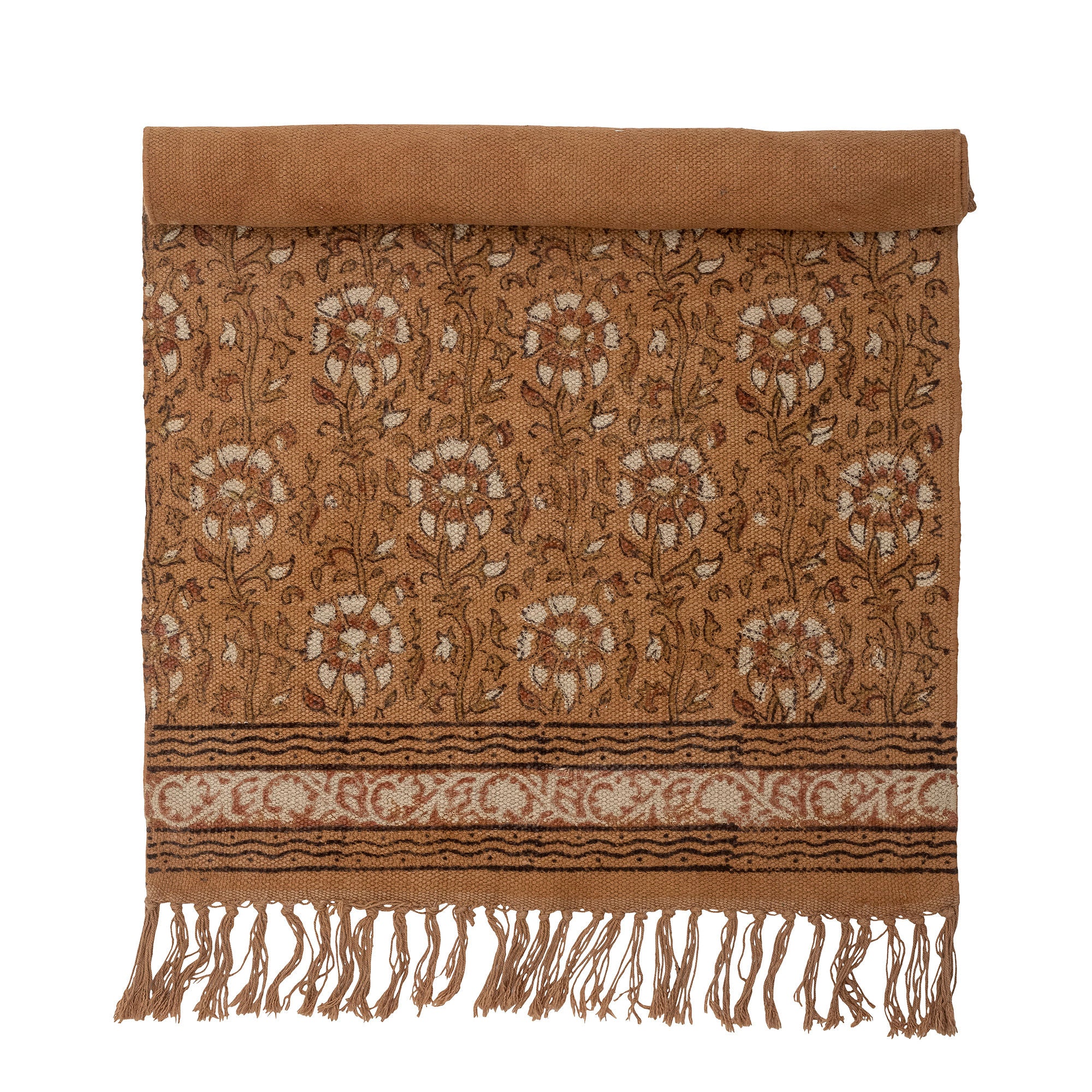 Bloomingville Tapis Tone, Marron, Coton