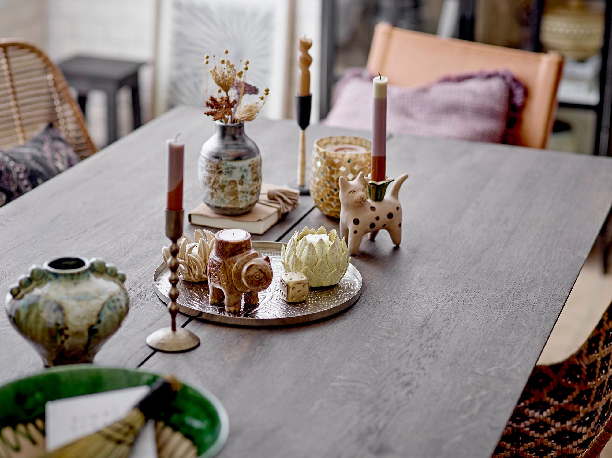 Bloomingville Maldon, Table de salle à manger, Marron, Chêne