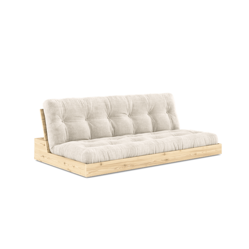 Karup Design BASE CLEAR LACQUERED W. 5-LAYER MIXED MATTRESS IVORY