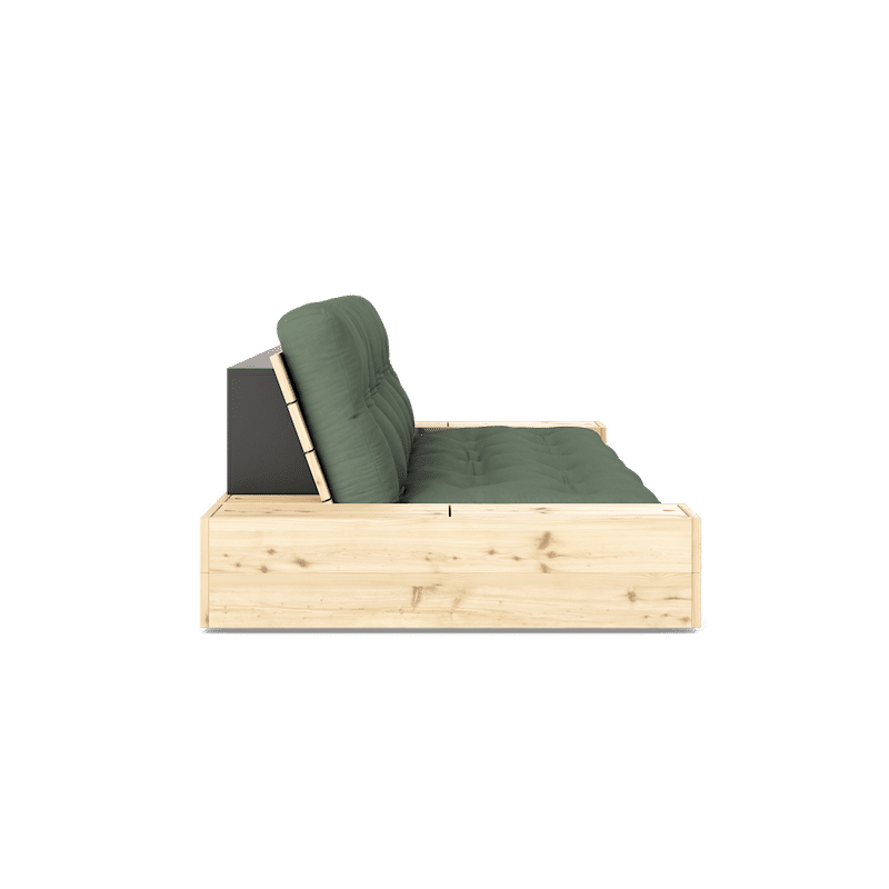 Karup Design BASE CLAIR LAQUE W. 2 CÔTÉS CLAIR W. 5-MATELAS MIXTE INFÉRIEUR VERT OLIVE