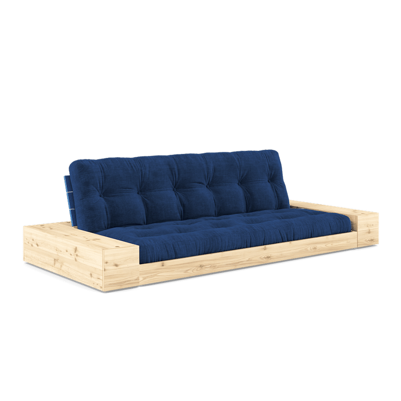 Karup Design BASE COBALT BLUE LACQUERED W. 2 ZIJKANTEN HELDER W. 5-LAGERS MIXED MATTRESS ROYAL BLUE