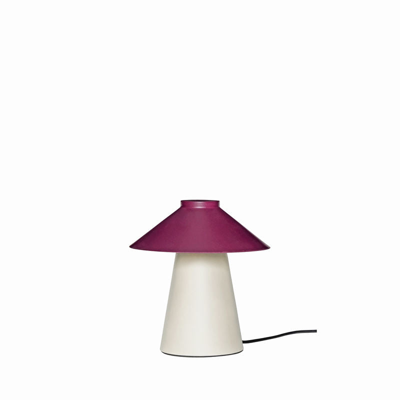 Hübsch Lampe de Table Broyeur Sable/Bordeaux