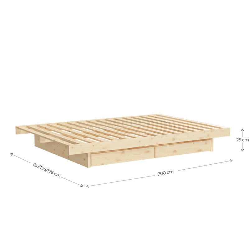 Karup Design KANSO BED RAW 140 X 200