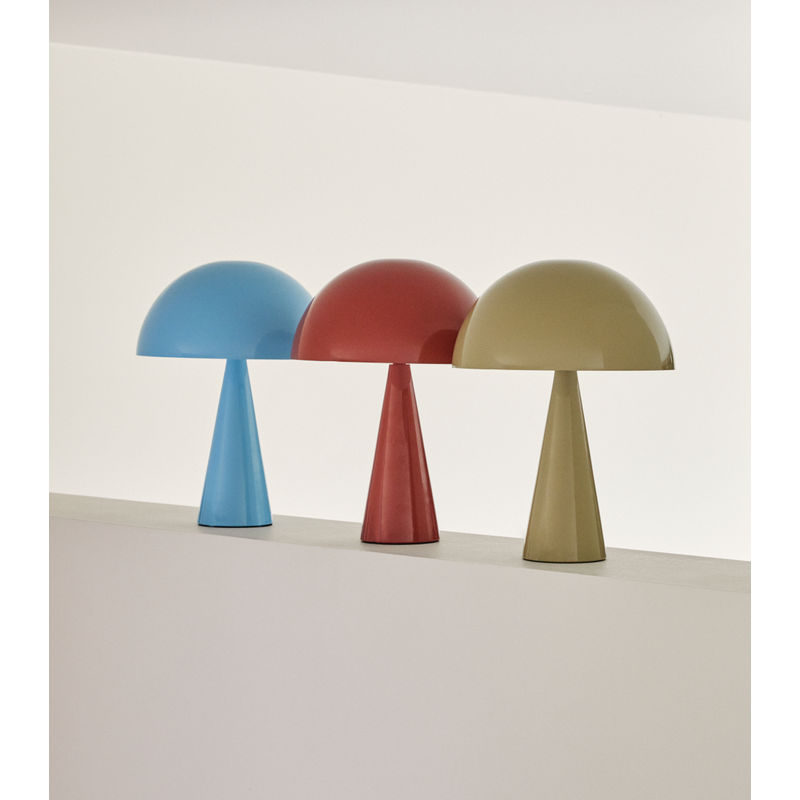 Hübsch Lámpara de Mesa Mushroom Mini Rojo