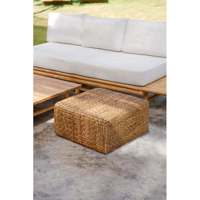 Bazarbizar-b2b Le pouf carré Jacinthe-Nature-M