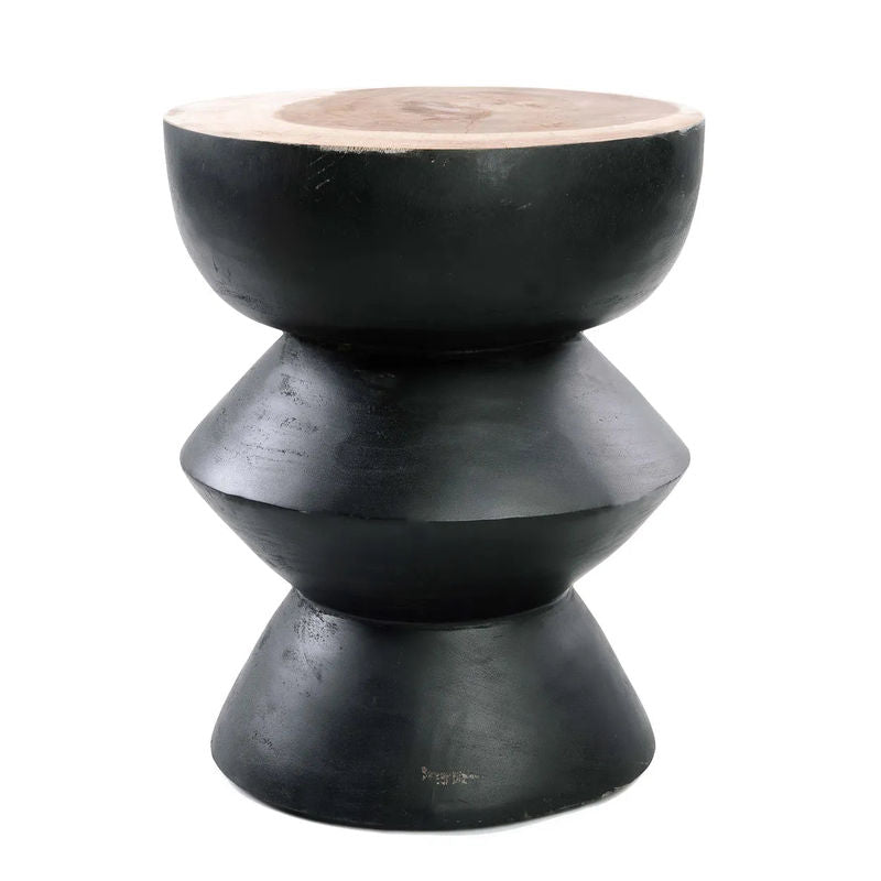 Bazar Bizar The Kulun Stool - Black Natural