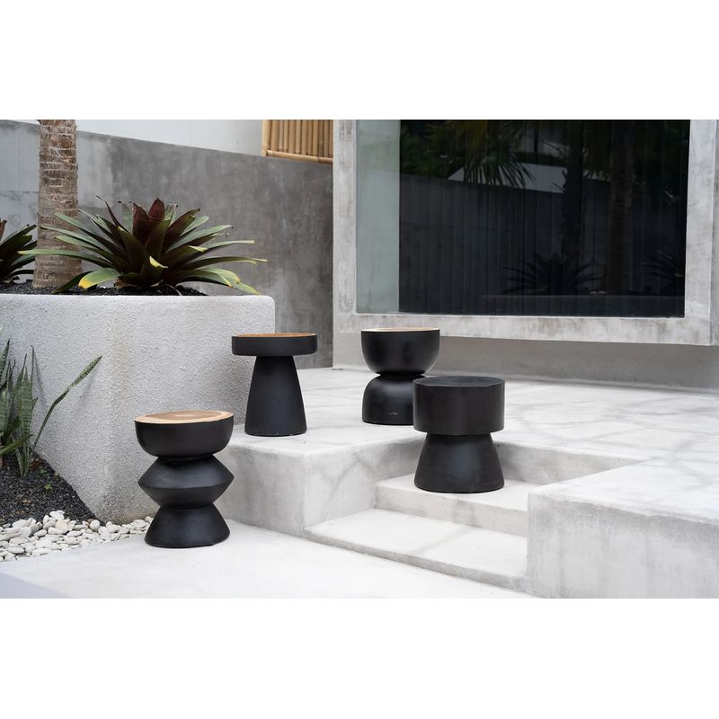 Bazar Bizar The Kulun Stool - Black Natural