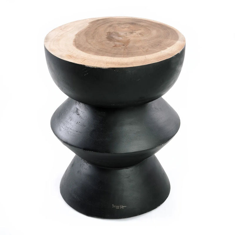 Bazar Bizar The Kulun Stool - Black Natural