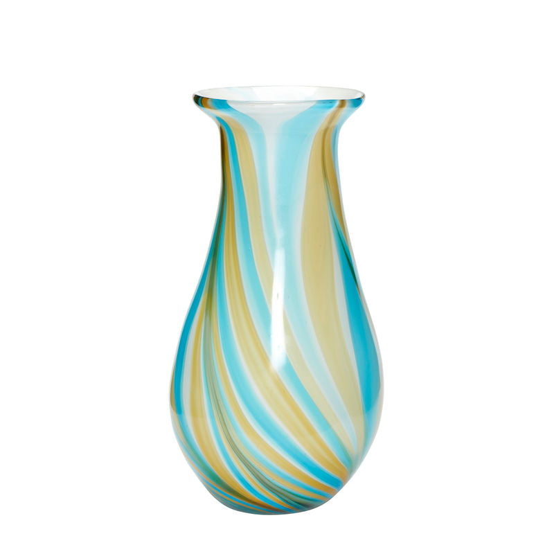 Hübsch Kaleido Vase blau/gelb