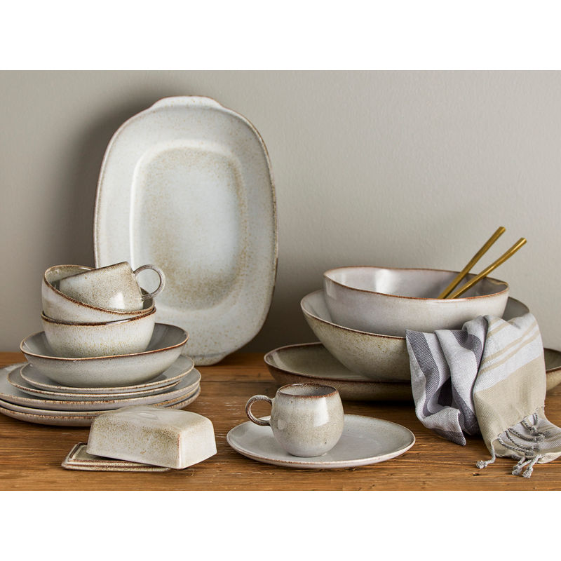 Bloomingville Sandrine Servies Set, Naturel, Aardewerk