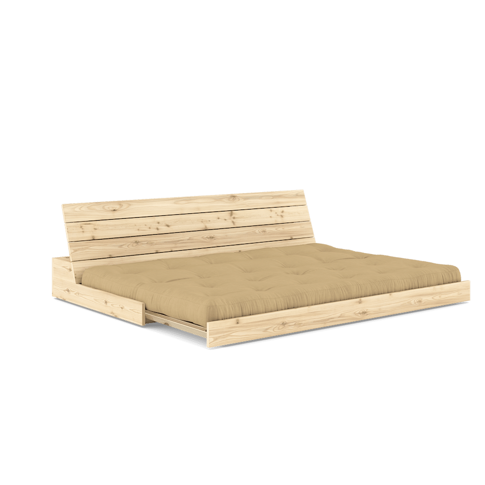 Karup Design BASE KLARE LACKIERT W. 5-Schicht GEMISCHTE MATRATZE WEIZEN BEIGE