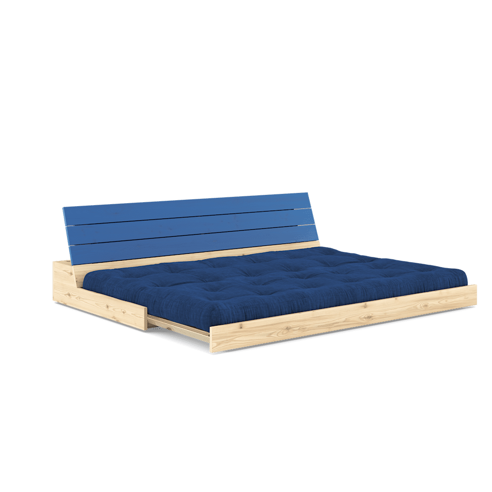 Design BASE COBALT BLAU LACKIERT W. 5-Schicht GEMISCHTE MATRATZE KÖNIGLICHES BLAU