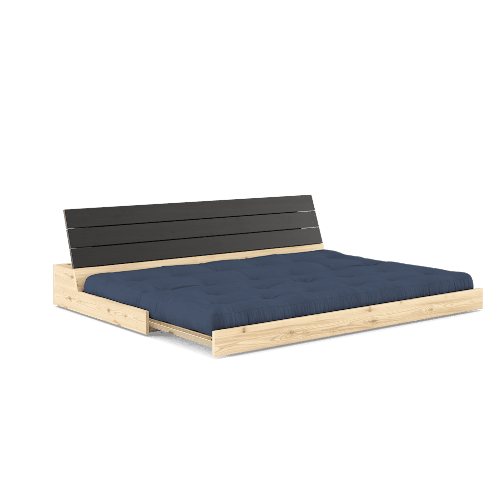 Karup Design BASE BLACK NIGHT LACKIERT MIT 5-SCHICHT-MISCHMATRATZE NAVY