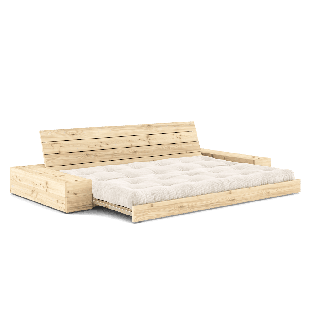 Karup Design BASE KLARE LACKIERT W. 2 SIDEBOXES KLAREN W. 5-SCHICHT GEMISCHTE MATRATZE IVORY