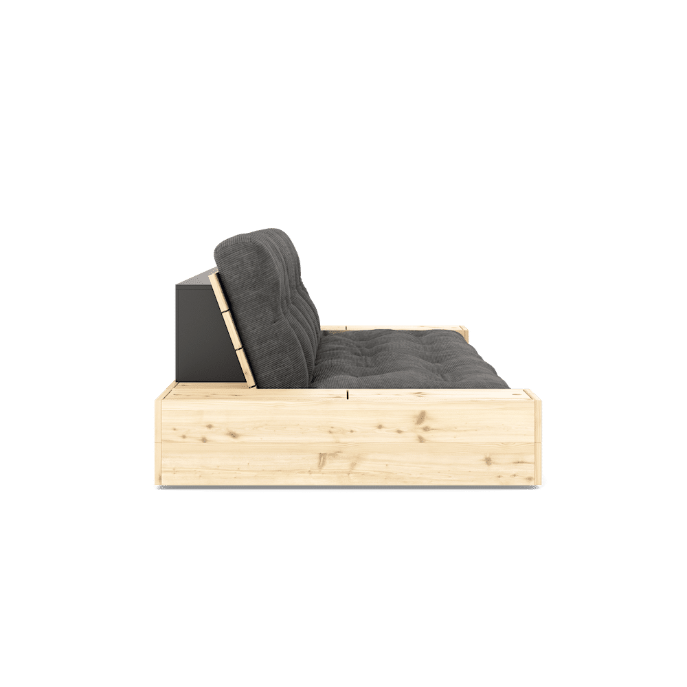 Karup Design BASE KLARE LACKIERT W. 2 SIDEBOXES KLAREN W. 5-Schicht GEMISCHTE MATRATZE CHARCOAL