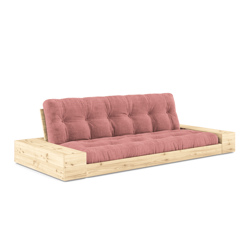 Karup Design BASE KLARE LACKIERT W. 2 SIDEBOXES KLAREN W. 5-Schicht GEMISCHTE MATRATZE SORBET ROSA