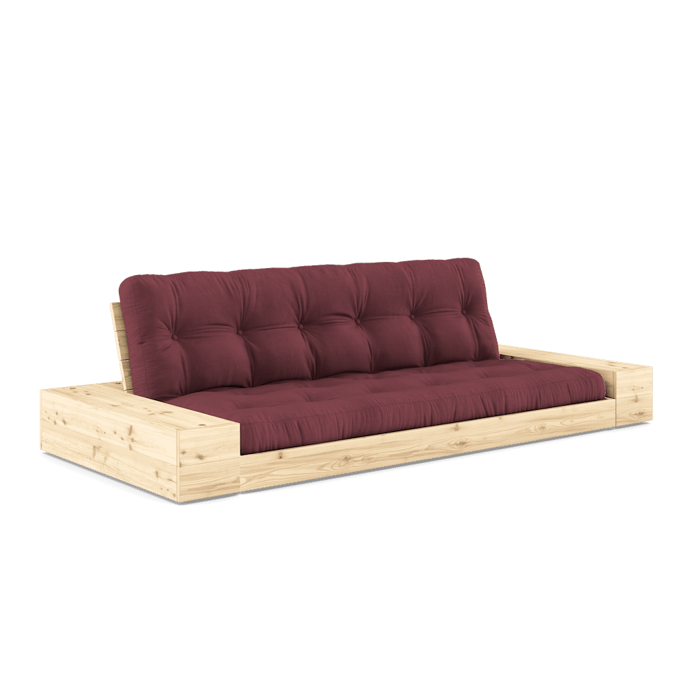 Karup Design BASE KLARE LACKIERT W. 2 SIDEBOXES KLAREN W. 5-Schicht GEMISCHTE MATRATZE BORDEAUX