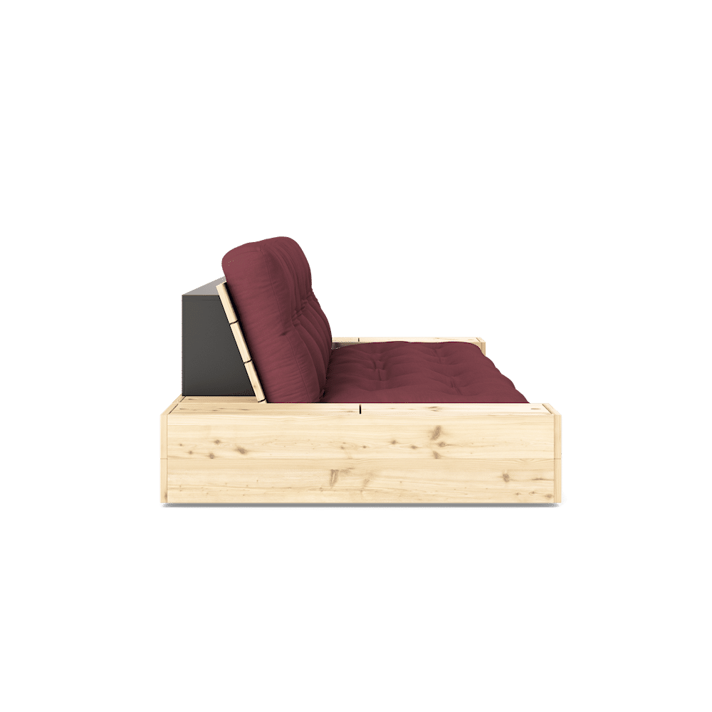 Karup Design BASE KLARE LACKIERT W. 2 SIDEBOXES KLAREN W. 5-Schicht GEMISCHTE MATRATZE BORDEAUX