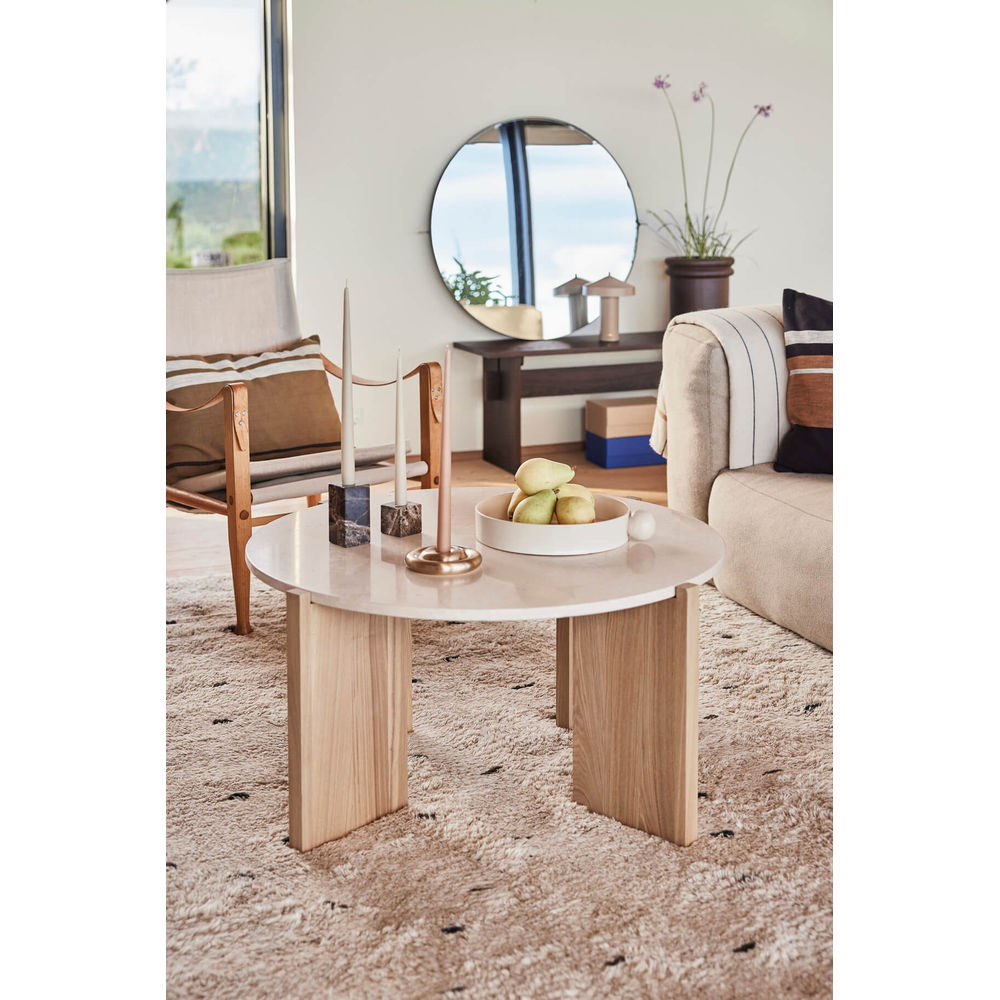 OYOY LIVING Lune Marmeren Salontafel - Groot - Natuur / Wit