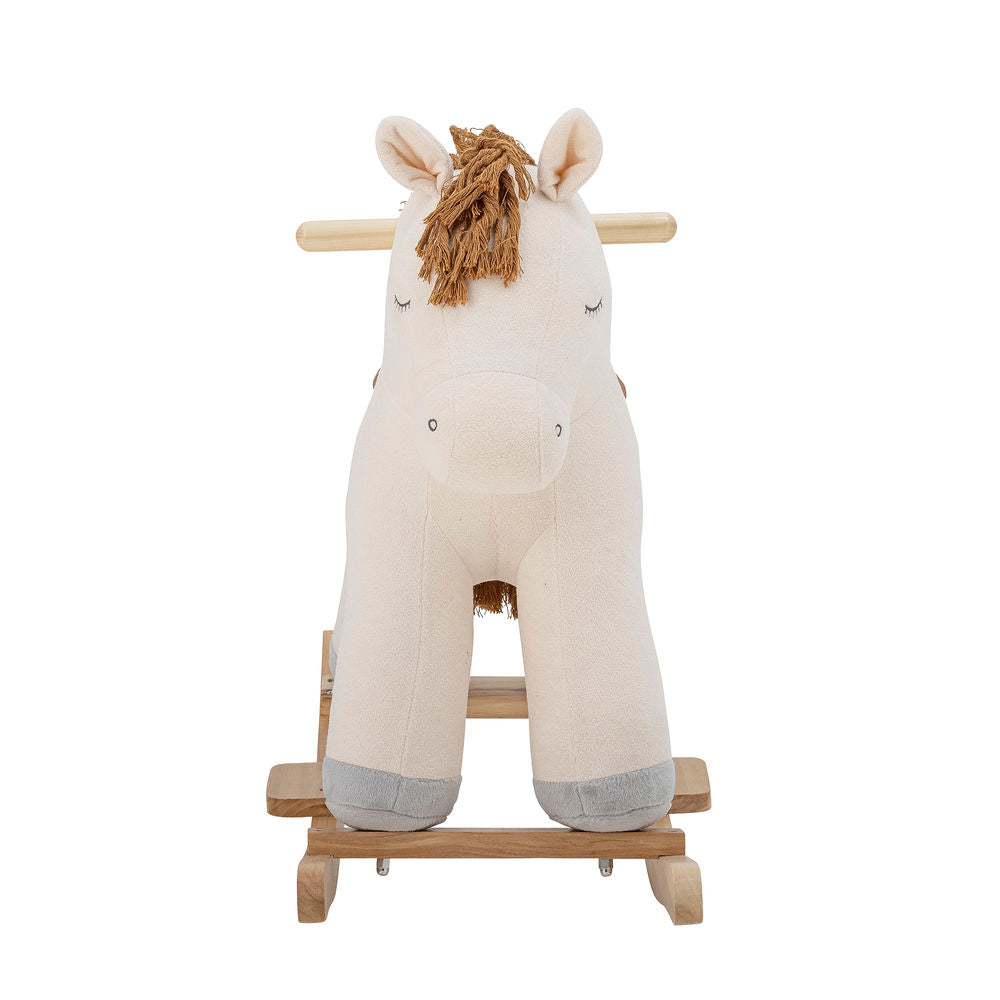 Bloomingville MINI Merlen Swing Toys, Caballo, Blanco, Poliéster