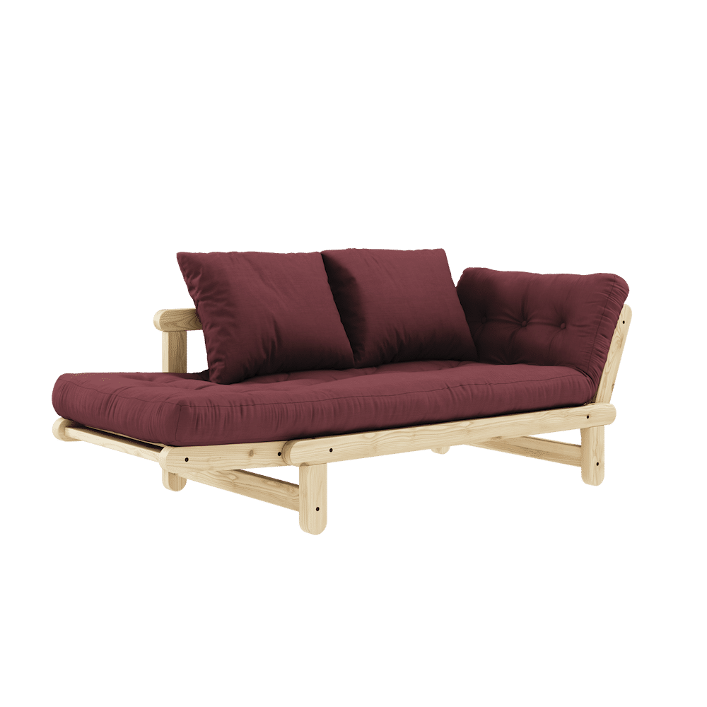 Karup Design schlagen klar lackiertes W. Beat Matratzen set Bordeaux