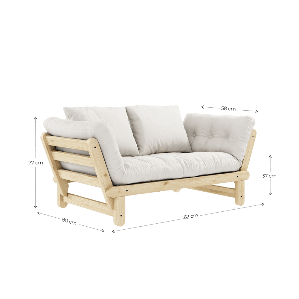 Design BEAT CLAIR LAQUÉ W. BEAT JEU DE MATELAS GRIS FONCÉ