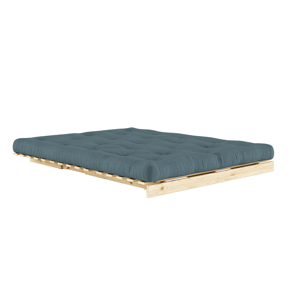 Design-WURZELN RAW 160X200 W. MATRATZE PETROL BLAU