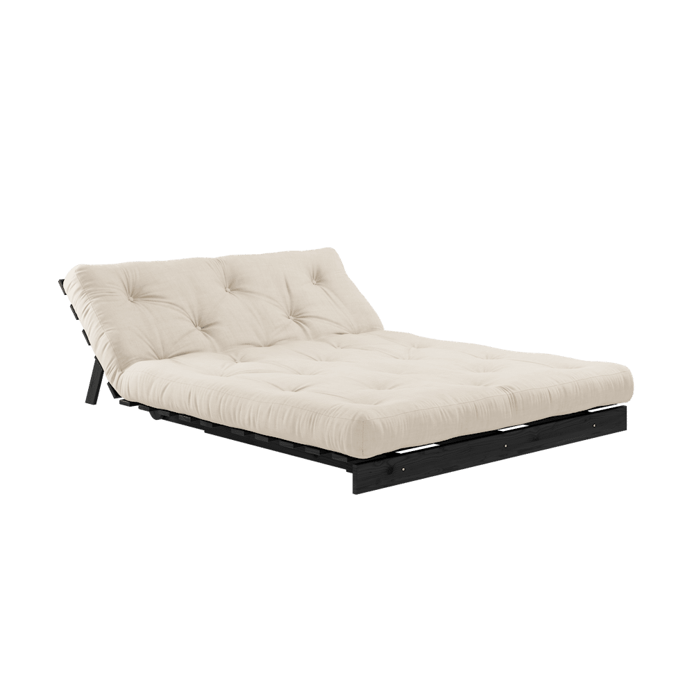 Karup Design ROOTS NOIR LAQUÉ 140X200 W. ROOTS MATELAS BEIGE