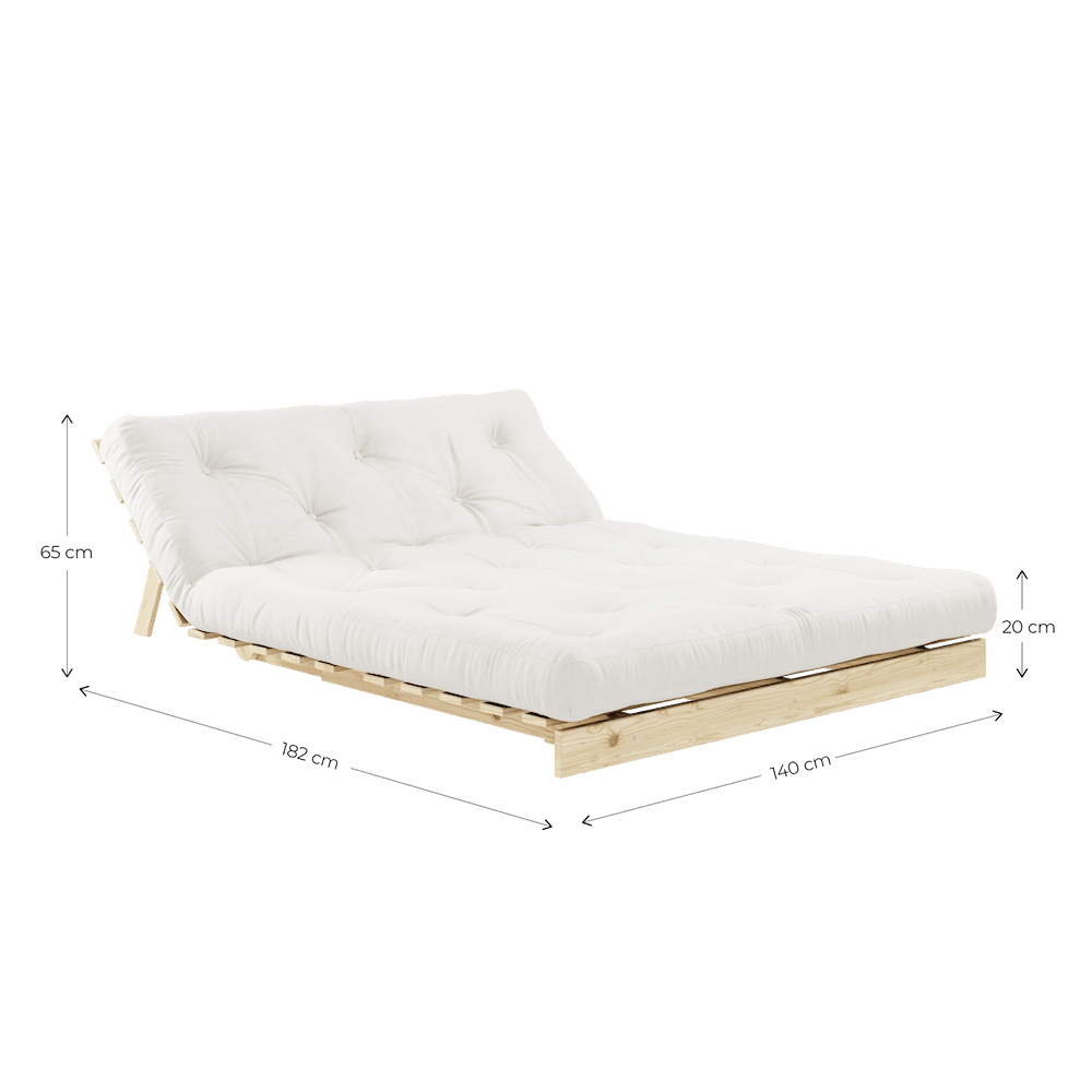 Karup Design ROOTS NOIR LAQUÉ 140X200 W. ROOTS MATELAS BEIGE