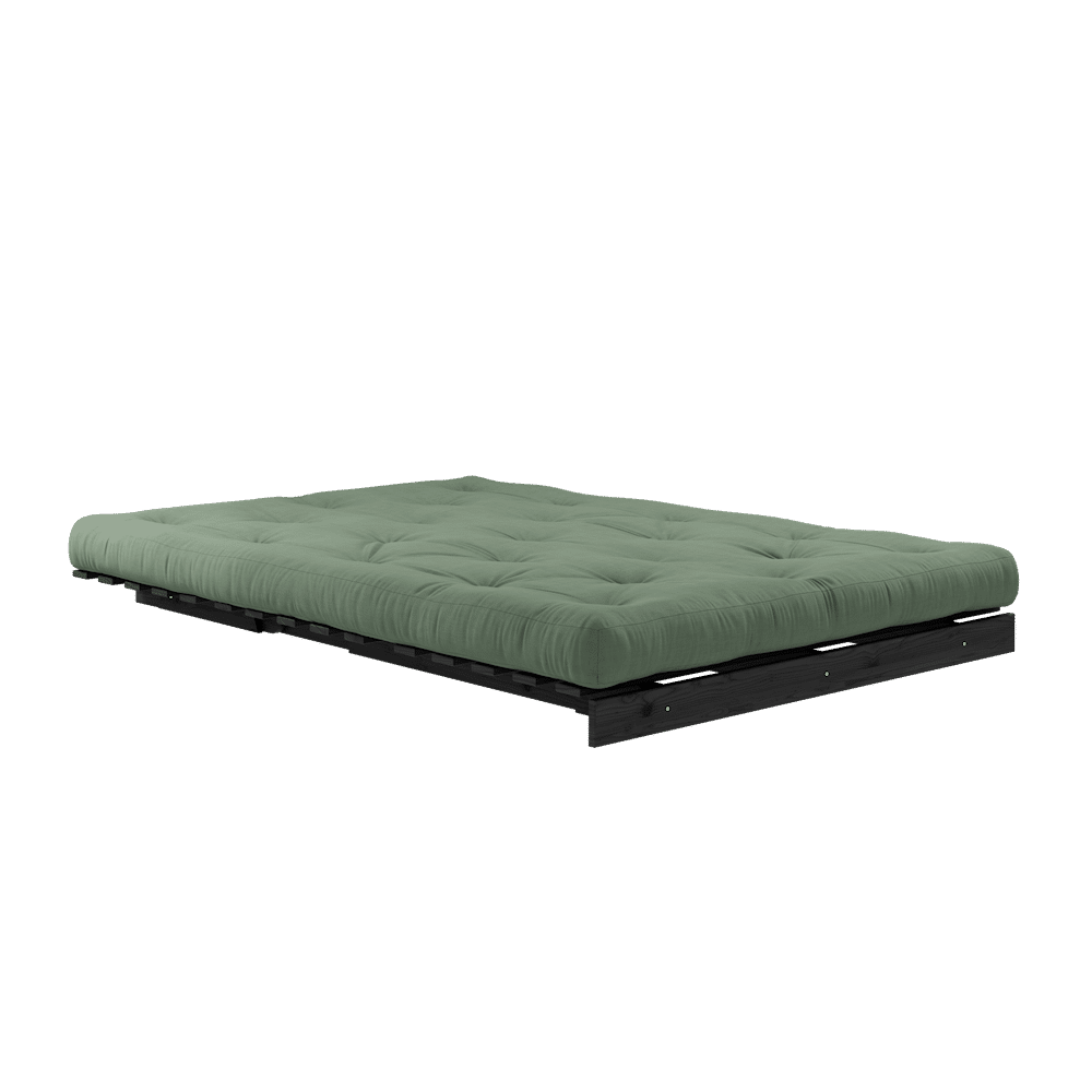 Karup Design ROOTS NOIR LAQUÉ 140X200 W. ROOTS MATELAS VERT OLIVE