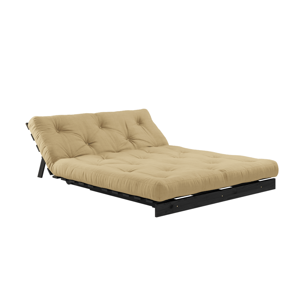 Karup Design ROOTS NOIR LAQUÉ 140X200 W. ROOTS MATELAS BLÉ BEIGE