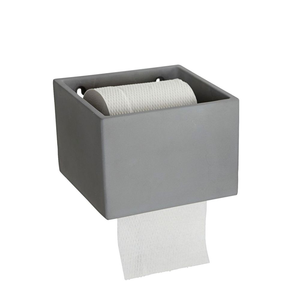 House Doctor Porte-rouleau de papier toilette, ciment, gris