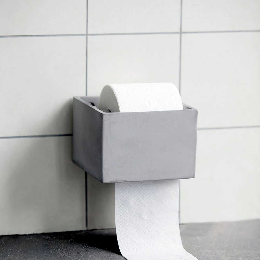 House Doctor Toiletrolhouder, Cement, Grijs