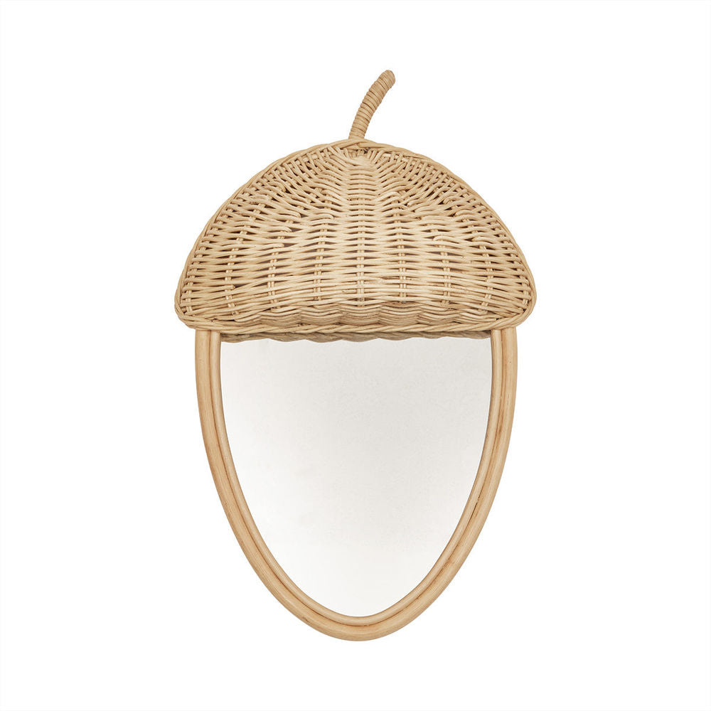 OYOY MINI Acorn Rotan Wandspiegel