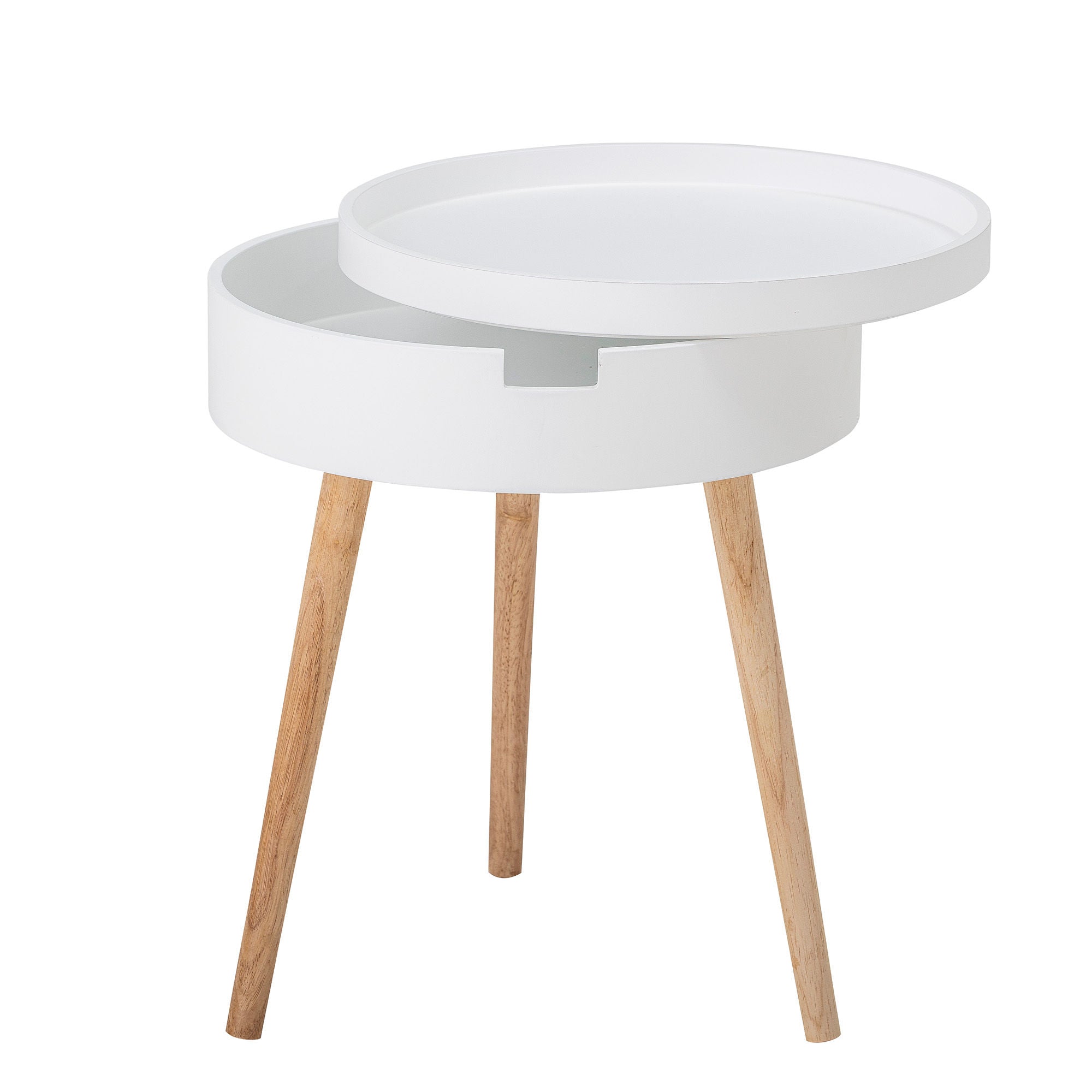 Bloomingville Table d'appoint Tapa, Blanc, Pin