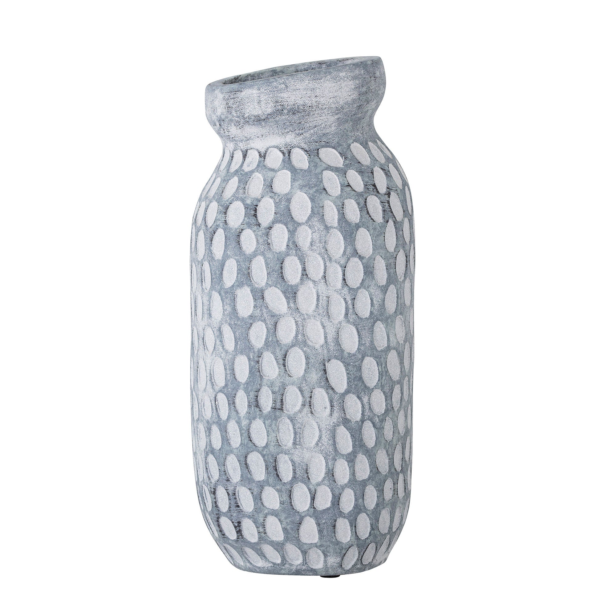 Bloomingville Jac Deco Vase, Bleu, Céramique