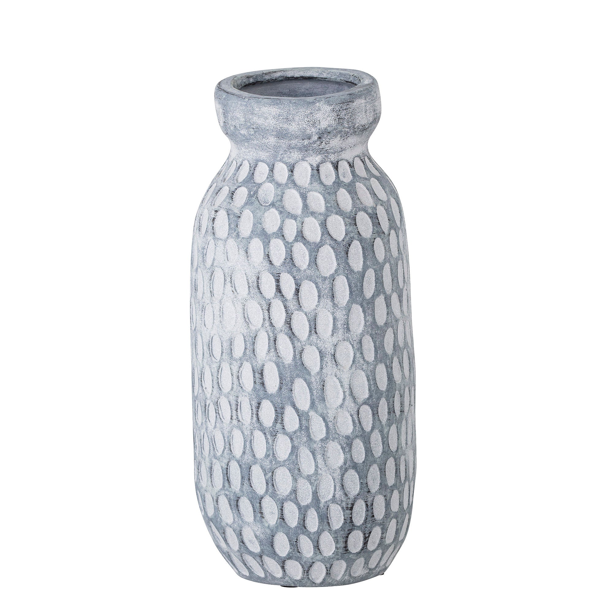 Bloomingville Jac Deco Vase, Bleu, Céramique