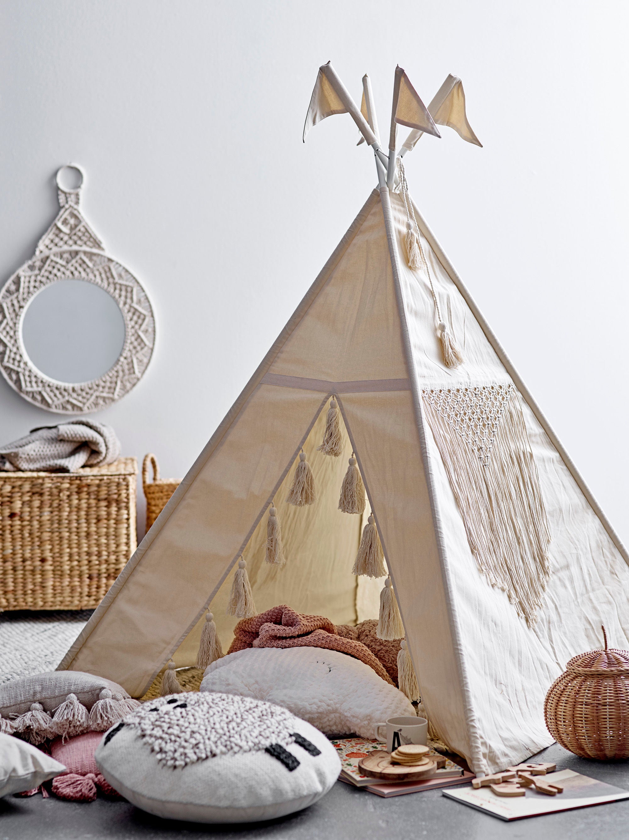 Bloomingville MINI Fardin Tipi Infantil, Natural, Algodón