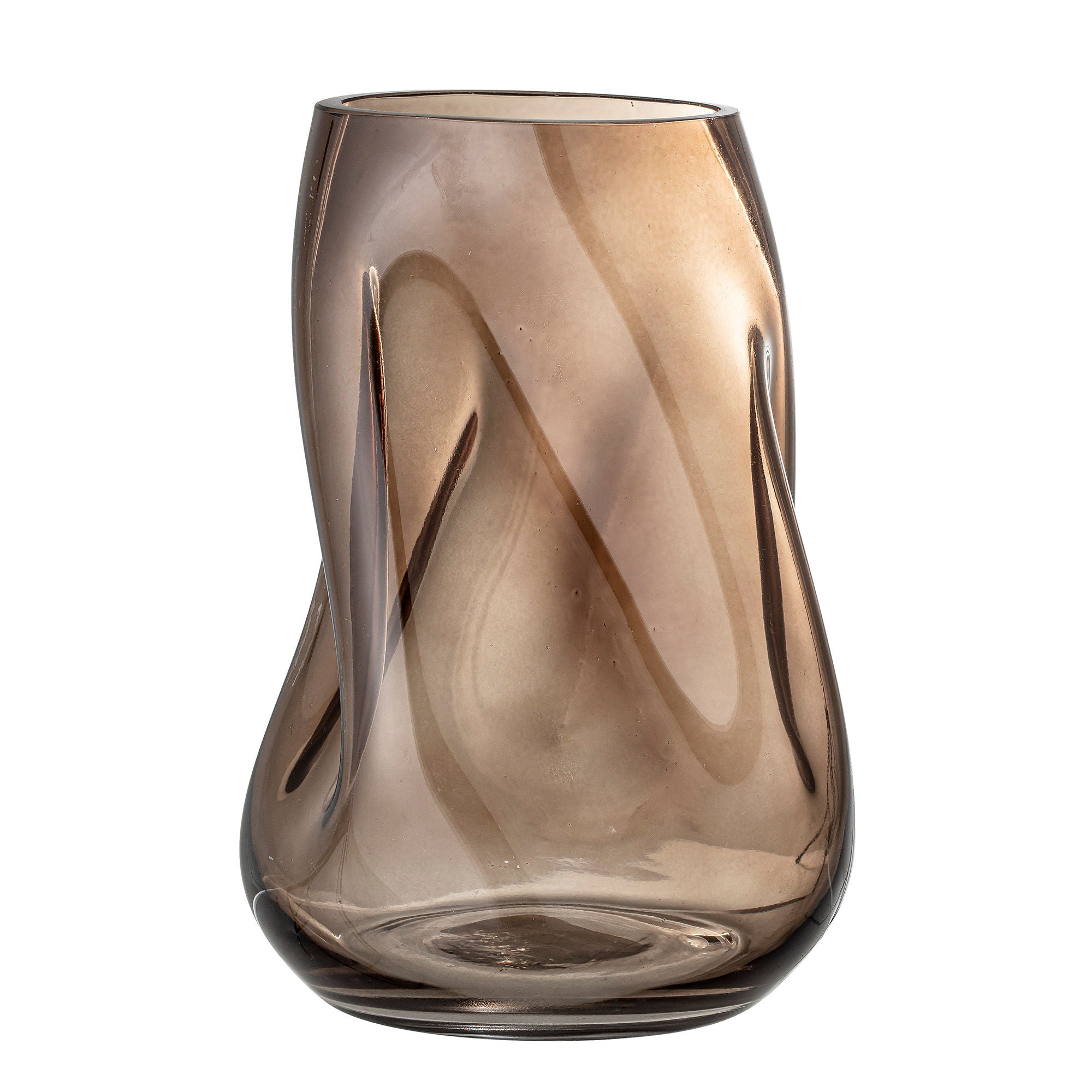 Bloomingville Ingolf Vase, Marron, Verre