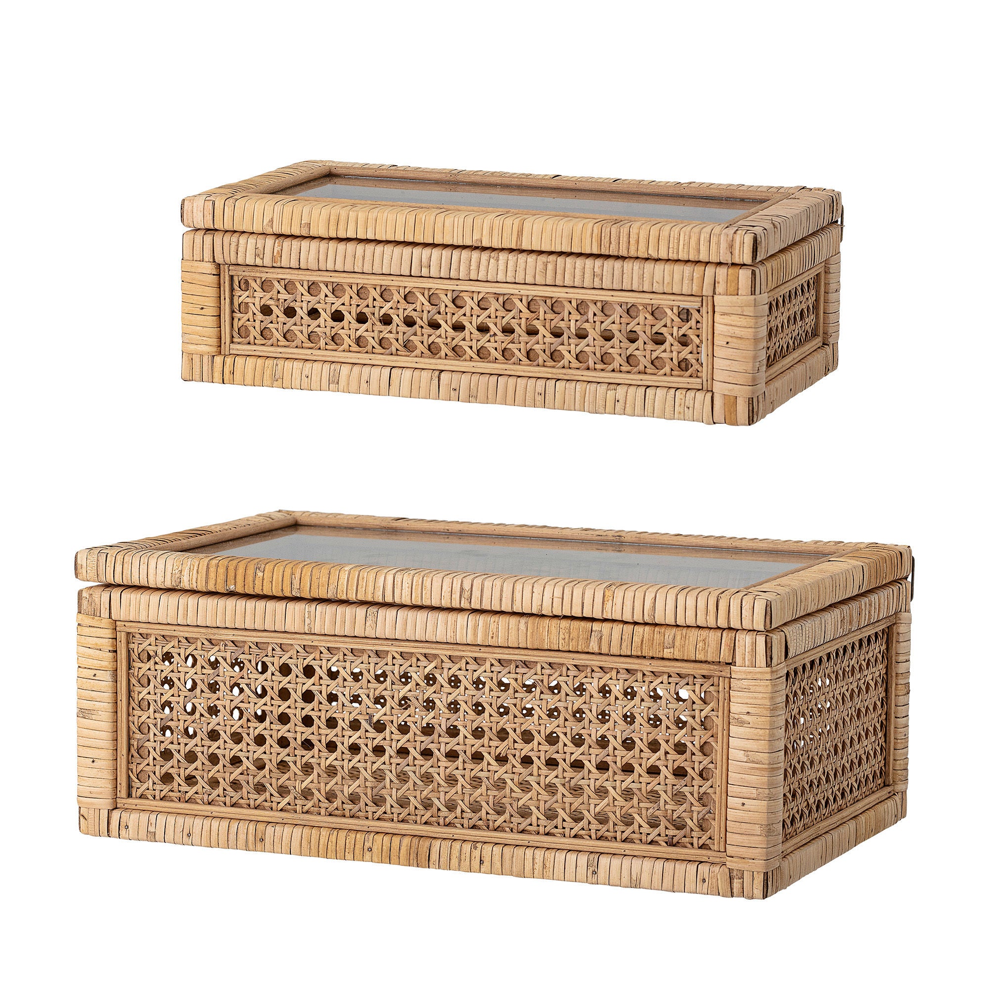 Blooming ville Lally Box mit Deckel, Natur, Rattan