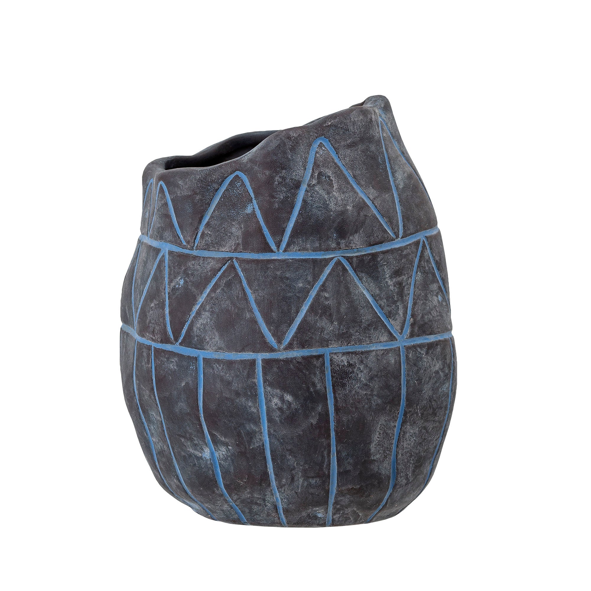 Kreative Sammlung Ivo Deco Vase, Blau, Keramik