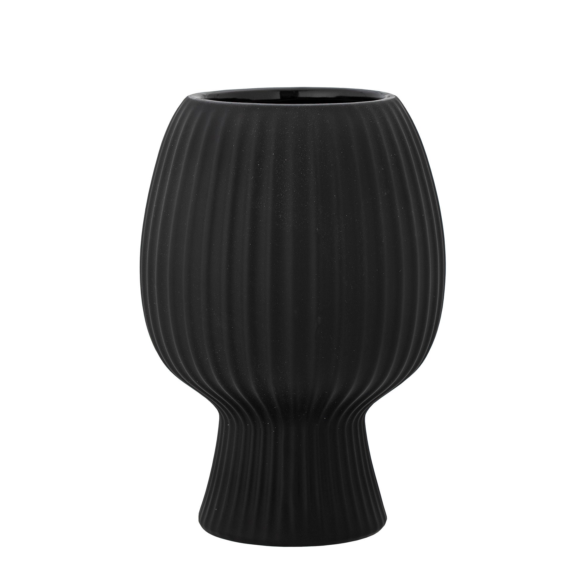 Blooming ville Dagny Vase, Schwarz, Steinzeug