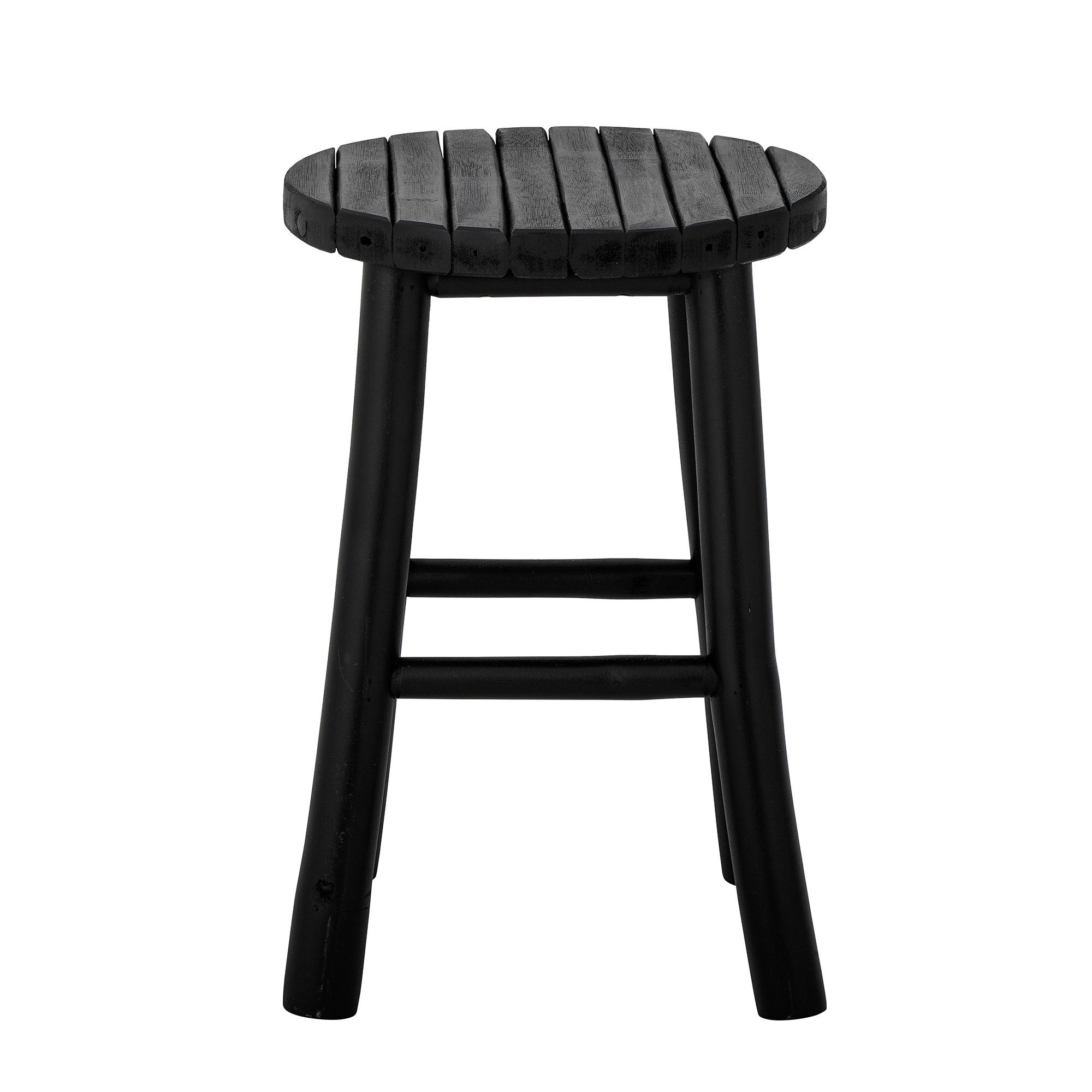 Bloomingville Tabouret Bilbo, Noir, Bambou