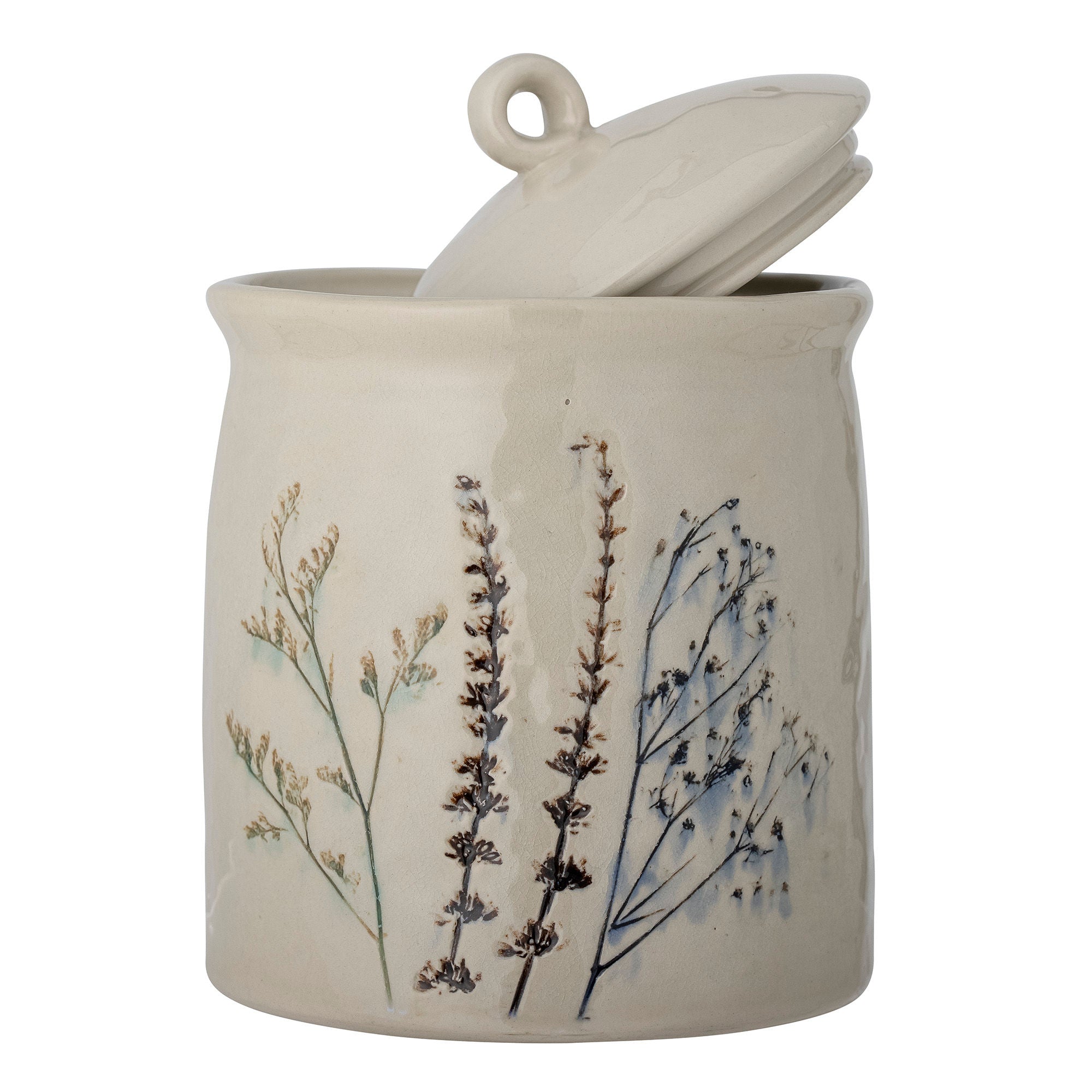 Bloomingville Bea pot met deksel, Natuur, Steengoed