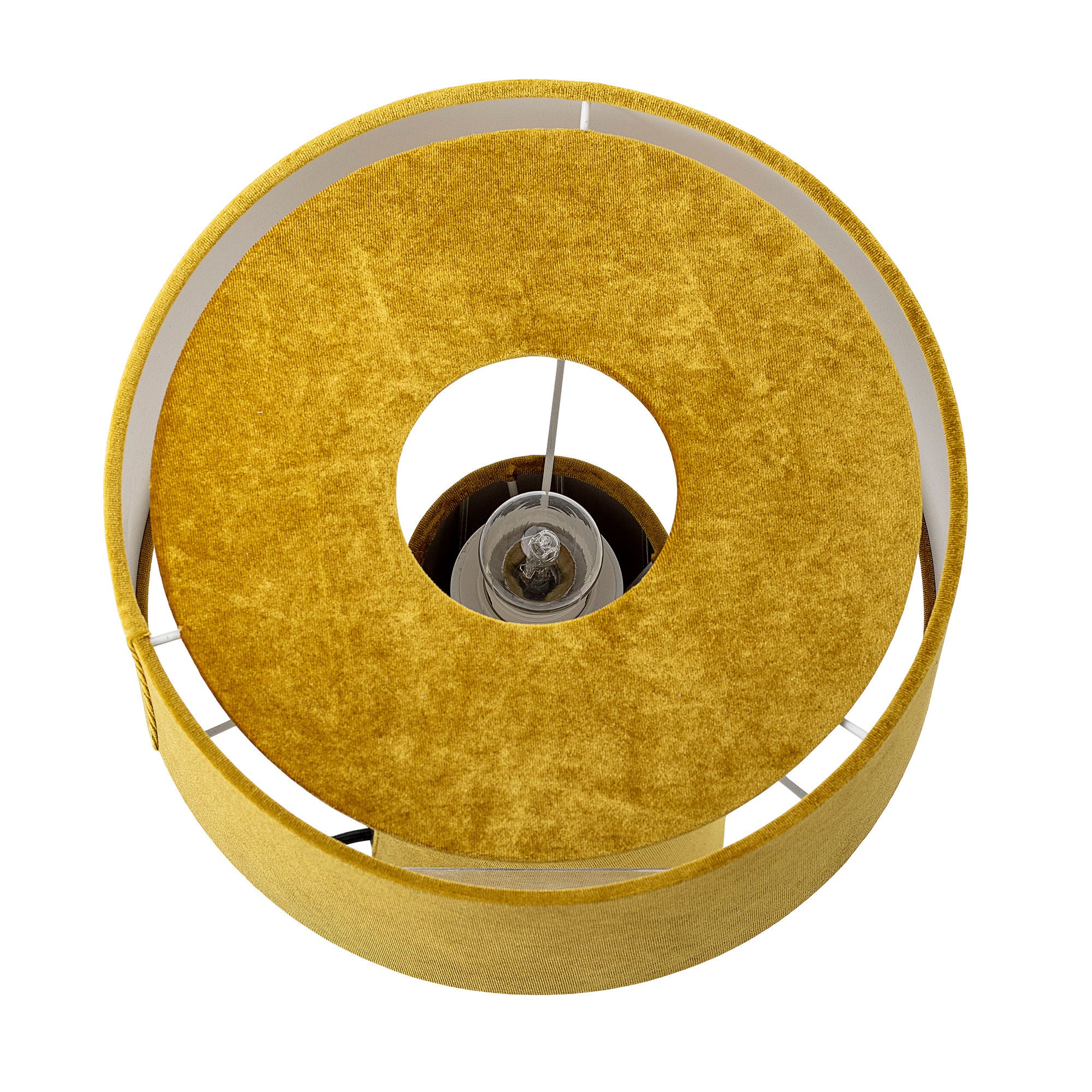 Bloomingville Lampe de table Dafna, Jaune, Polyester