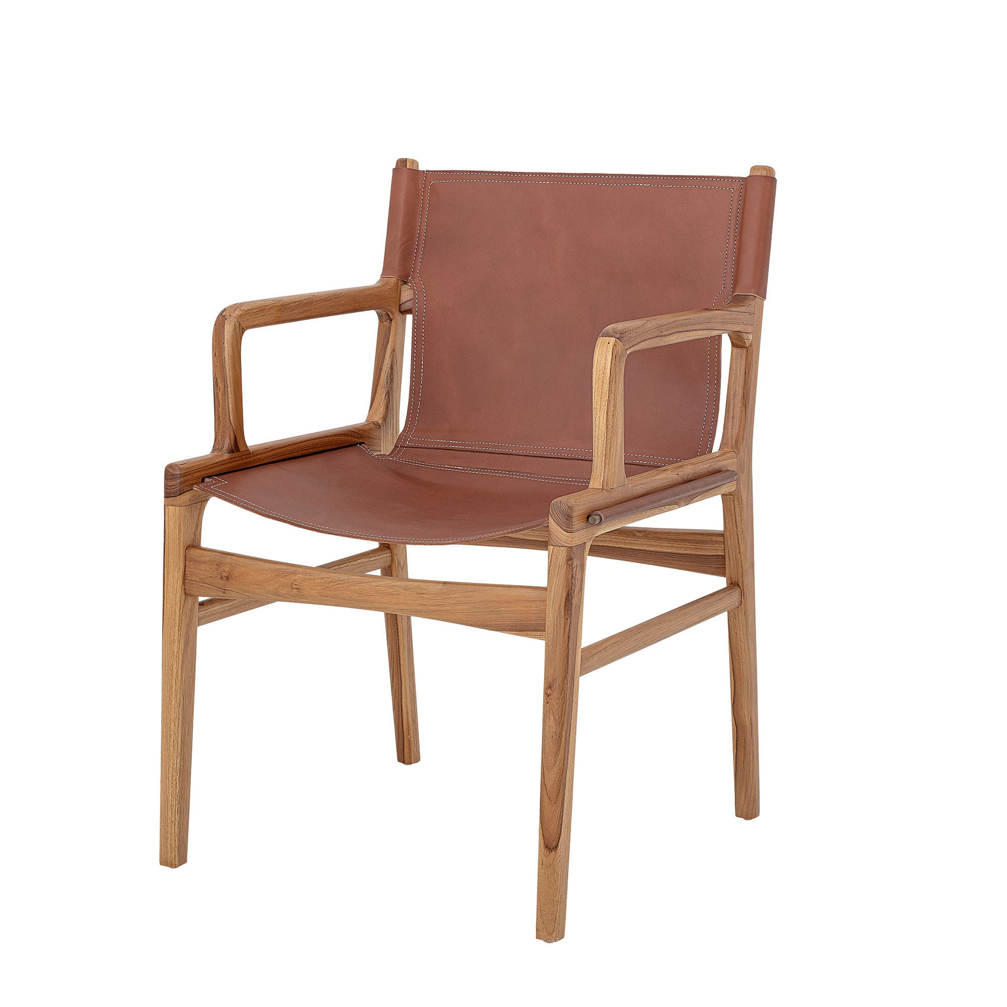 Bloomingville Fauteuil Ollie, Marron, Cuir