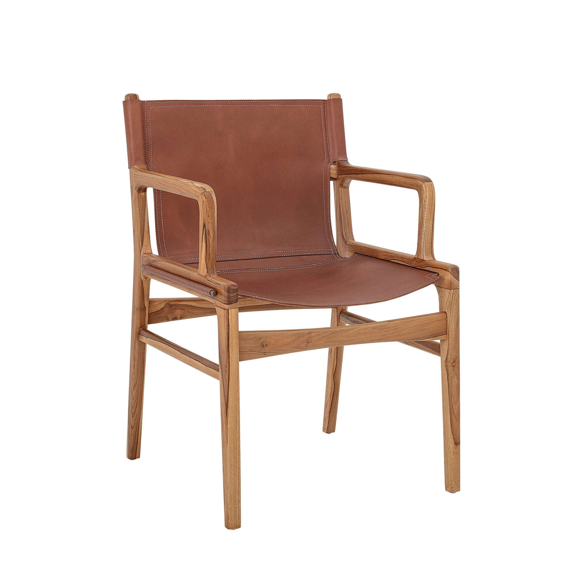 Bloomingville Fauteuil Ollie, Marron, Cuir