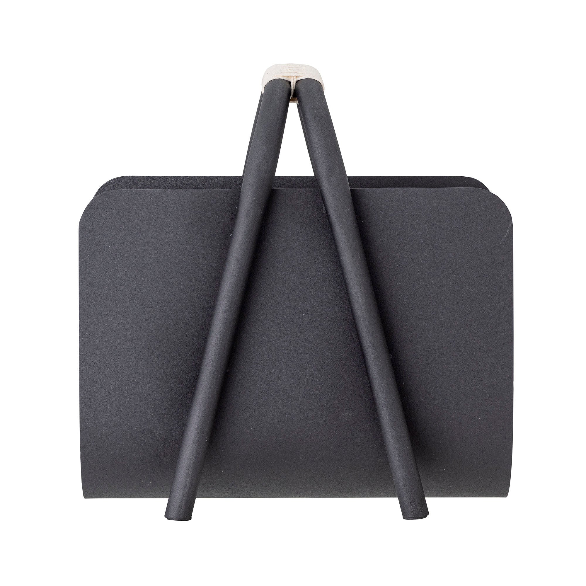 Bloomingville Eton Magazine Holder, Negro, Metal